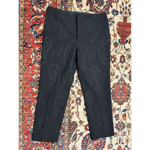 Womens Marc Jacobs Straight Leg Paisley Jacquard Crepe Workwear Pant Size 8